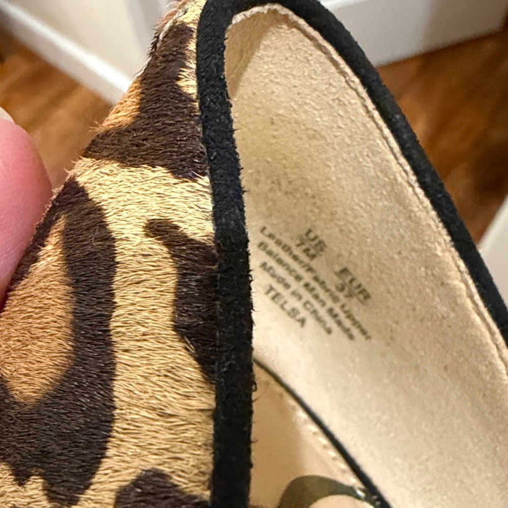 Sam Edelman Tesla Leopard Calf-hair D'Orsay pumps 7 - Picture 7 of 13